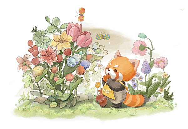 优秀作品赏析 《熊猫豆豆的春天》.jpg